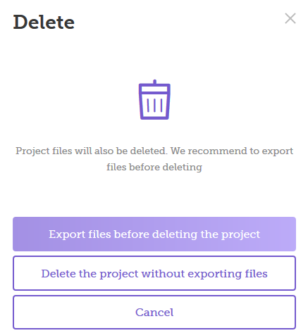 Delete project