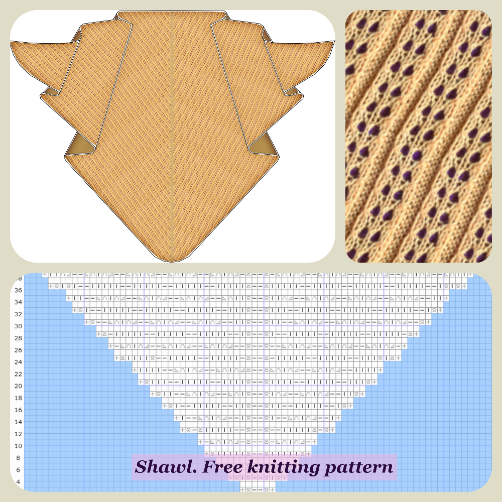 Lace Shawl. Free Knitting Pattern
